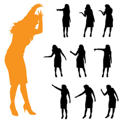 Obraz premium Vector silhouette of a woman.