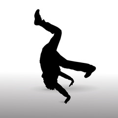 Vector silhouette of a man.