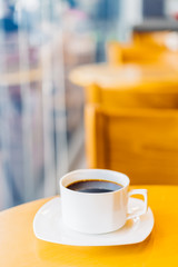 Coffee cup in coffee shop