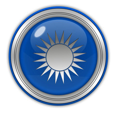 Sun circular icon on white background