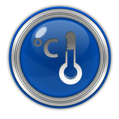  Celsius circular icon on white background