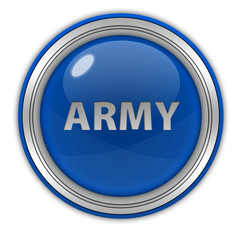 Army circular icon on white background