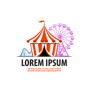 circus vector logo design template. attraction or fair icon.