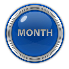 Month circular icon on white background