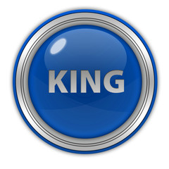 King circular icon on white background