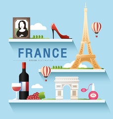 France and Paris and Eiffel Tower ,Destination