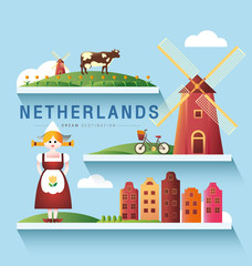 Netherlands and Amsterdam, windmill ,Destination