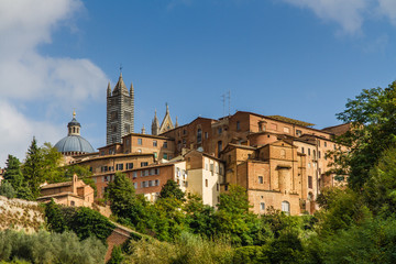 Fototapeta na wymiar View of Old Buildings in Siena-Siena,Tuscany,Italy