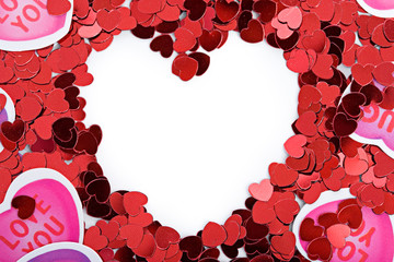 Valentine: Paper Heart Valentine Frame or Border