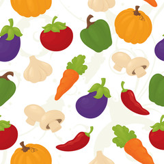 Seamless vegetable wallpaper.