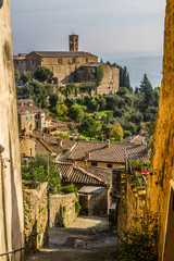 Narrow Streets with Fortress View-Montalcino,Italy
