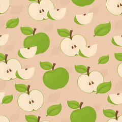 Seamless apple background.