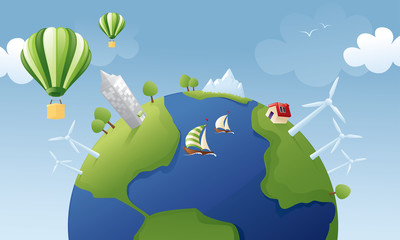 Naklejka premium Green Planet