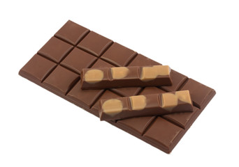 chocolate bar isolated on white background