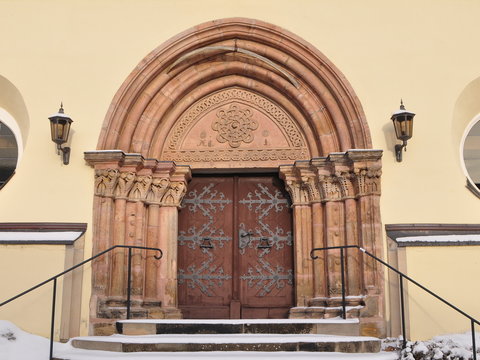 church portal ,village Nossen,Germany