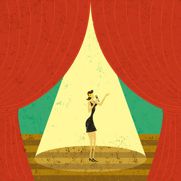 Singer on stage