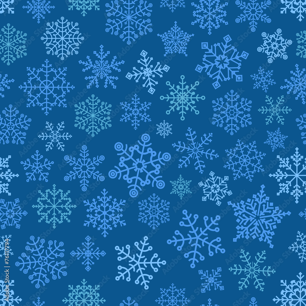 Poster Snowflake seamless pattern. Design template