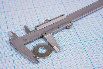 Diameter measurement  with vernier-caliper