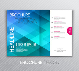 Abstract template brochure design with geometric background