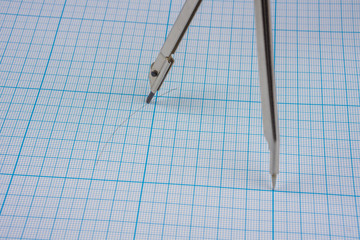 Drawing circle with compasses