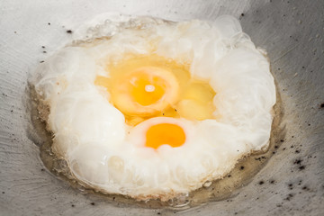 fire egg on a pan