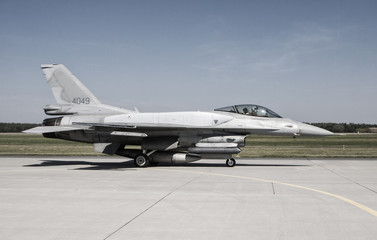 Fototapeta na wymiar Military aircraft. Figthting Falcon 