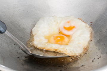 fire egg on a pan