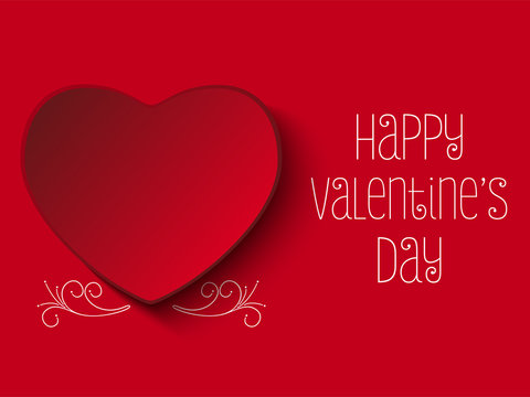 Happy Valentine Day Red Heart