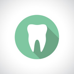 Tooth icon with shadow.