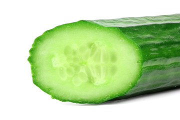 cucumber over a white background..