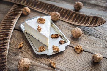 Brie cheese with nuts