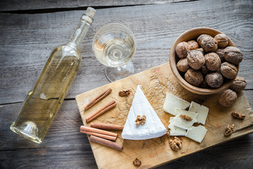 Brie cheese with nuts