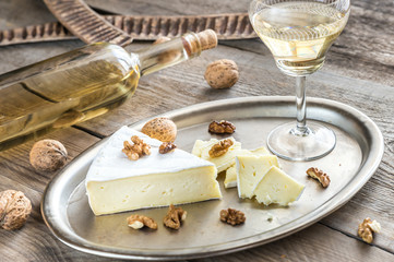 Brie cheese with nuts