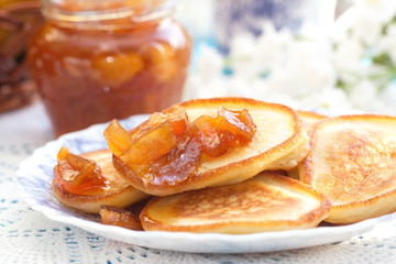 Pancakes with jam