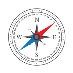 Compass wind rose. Wind icon. Vector illustration.