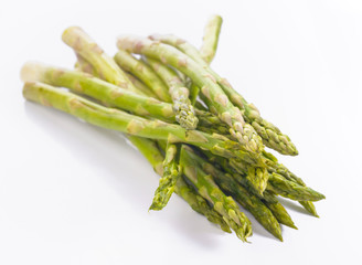 bunch of green asparagus uncooked