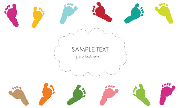 Baby foot prints greeting card