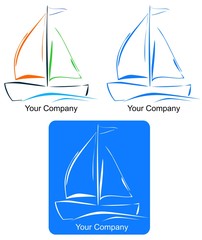 Vector sailboat logo © Krzysztof Nogawczyk © profesja_bielsko