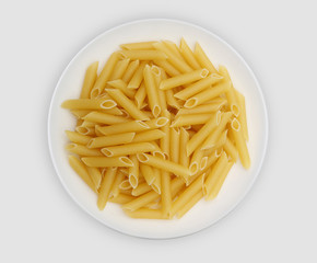 Macaroni on a white plate
