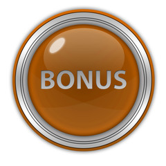 Bonus circular icon on white background
