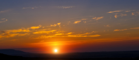 Fototapeta na wymiar Sky background on sunset