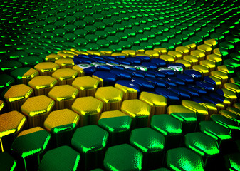 Obraz premium Brasilian background theme - 3D render