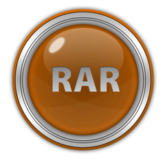 RAR circular icon on white background