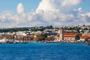 Fototapeta na wymiar Coast of Rhodes Greece
