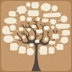 Speech bubble tree
