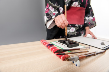 Traditional Japanese or Chinese calligraphy