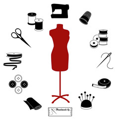 Sewing, Tailoring Icons, Fashion model mannequin, DIY circle