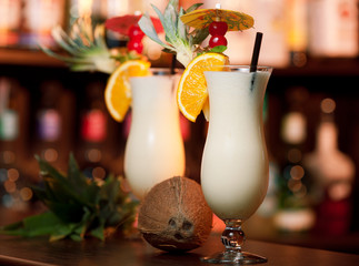 Cocktails Collection - Pina Colada - obrazy, fototapety, plakaty