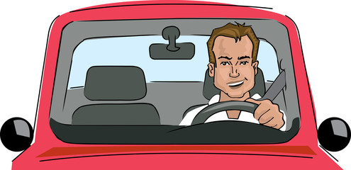 Man driving