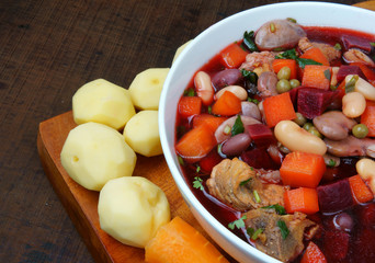 Vietnamese food, vegetable soup